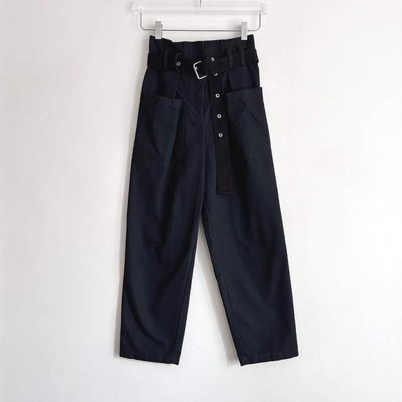 Caron Callahan Devon Pant highwaisted belted paperbag waist cotton 2 4 6 XS S - Picture 1 of 10